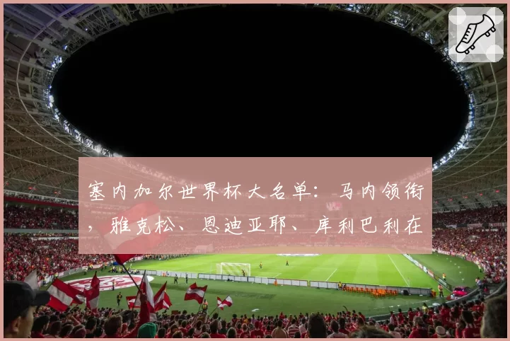 塞内加尔世界杯大名单:马内领衔,雅克松、恩迪亚耶、库利巴利在列
